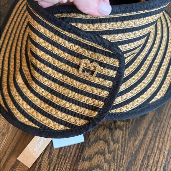 NWT Eric Javits Straw Woven Wide Brim Sun Hat - Picture 3 of 8